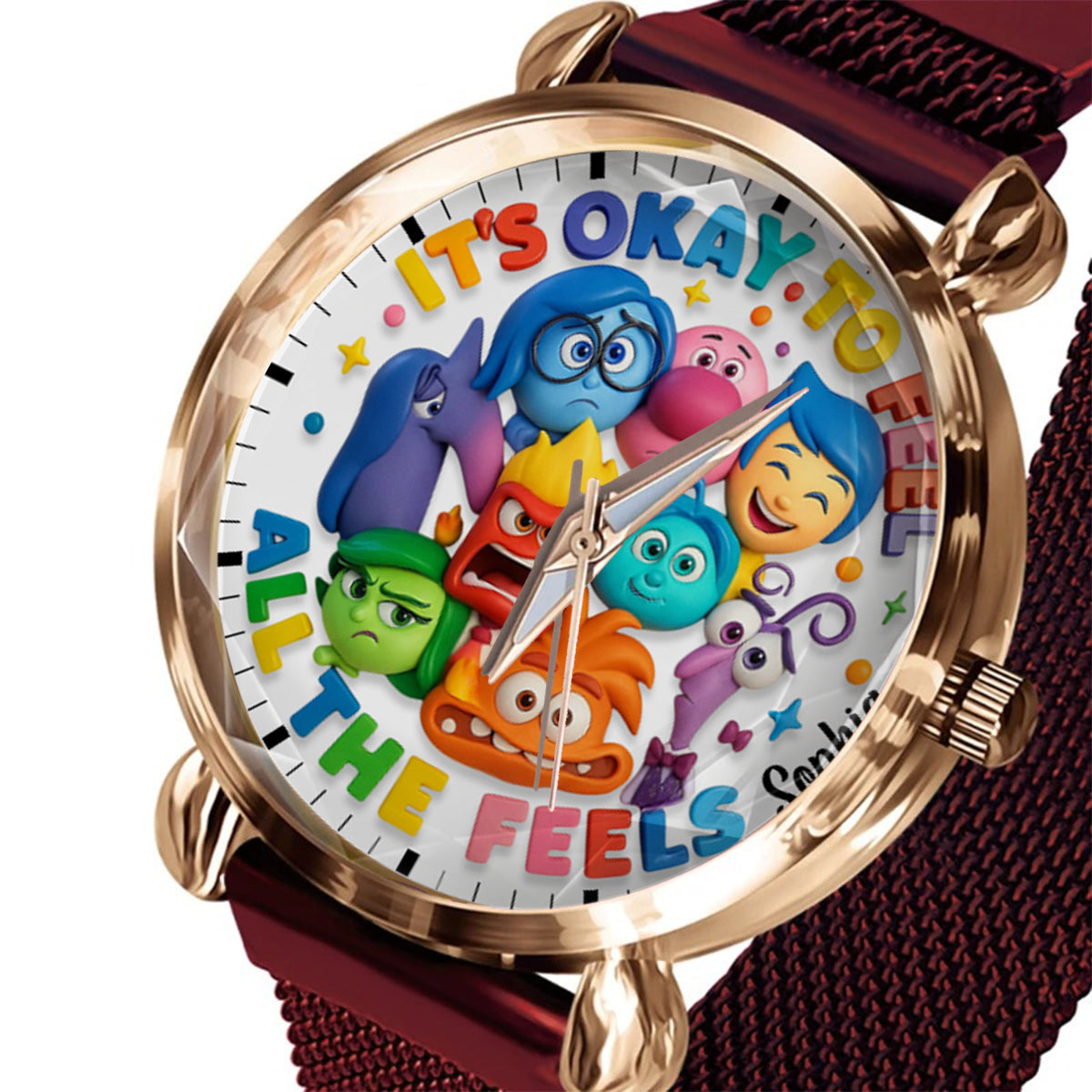 It's Okay To Feel All The Feels - Personalized  Women Hand Watch