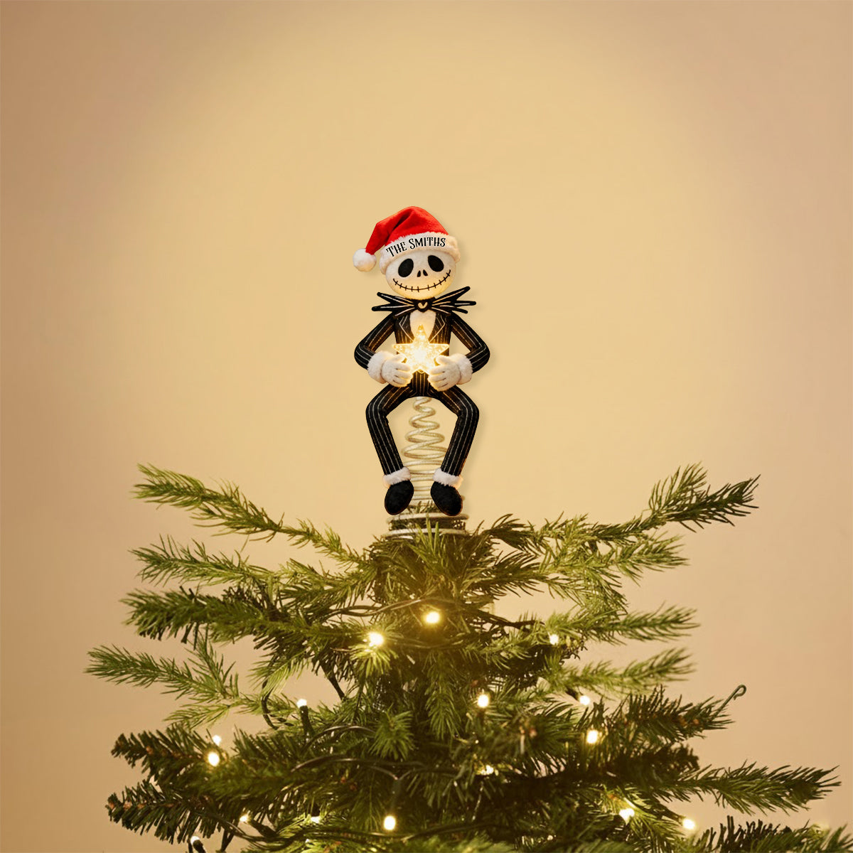 Before Christmas - Personalized Nightmare LED Light Tree Topper