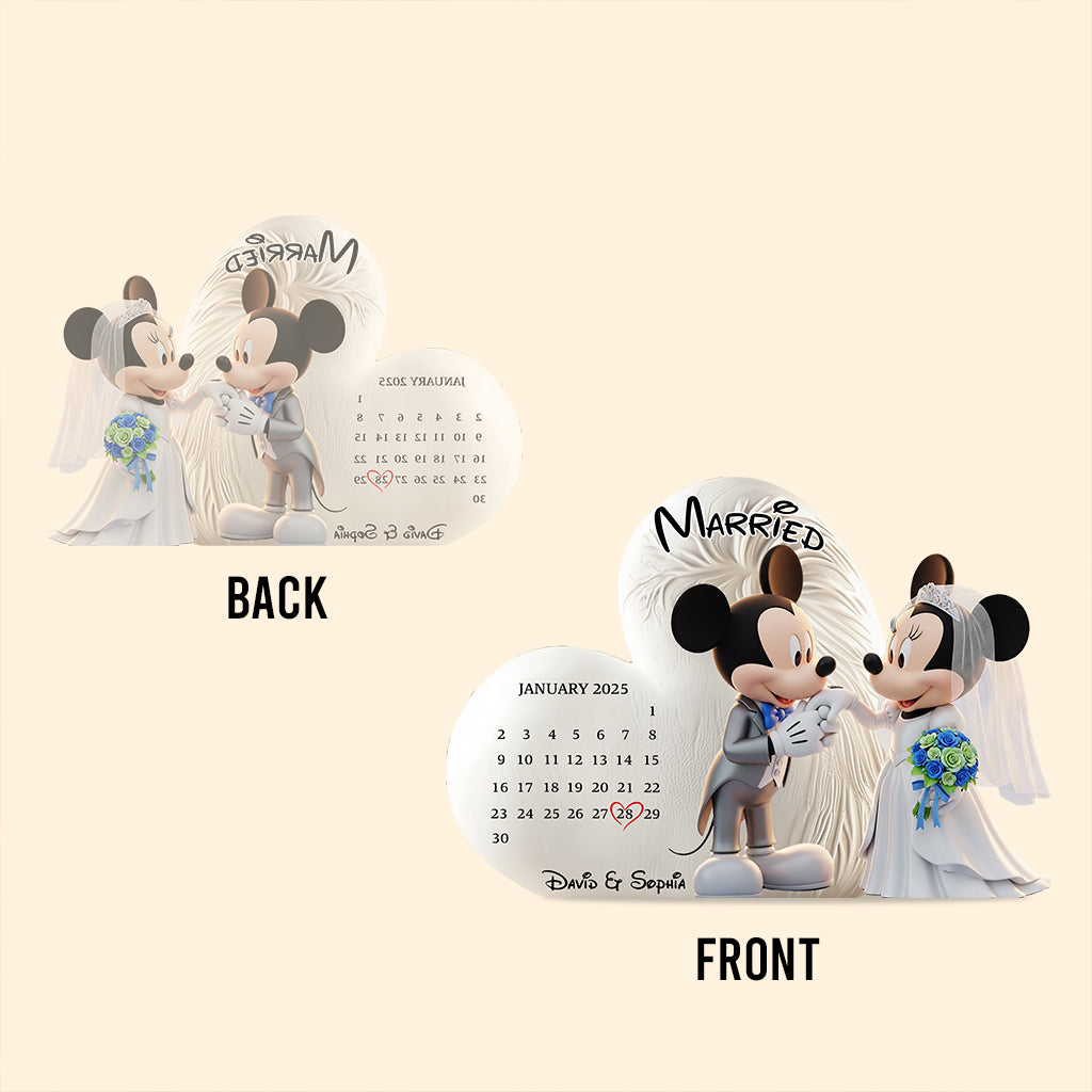 Happy Anniversary My Love - Personalized Mouse Custom Shaped Acrylic Plaque