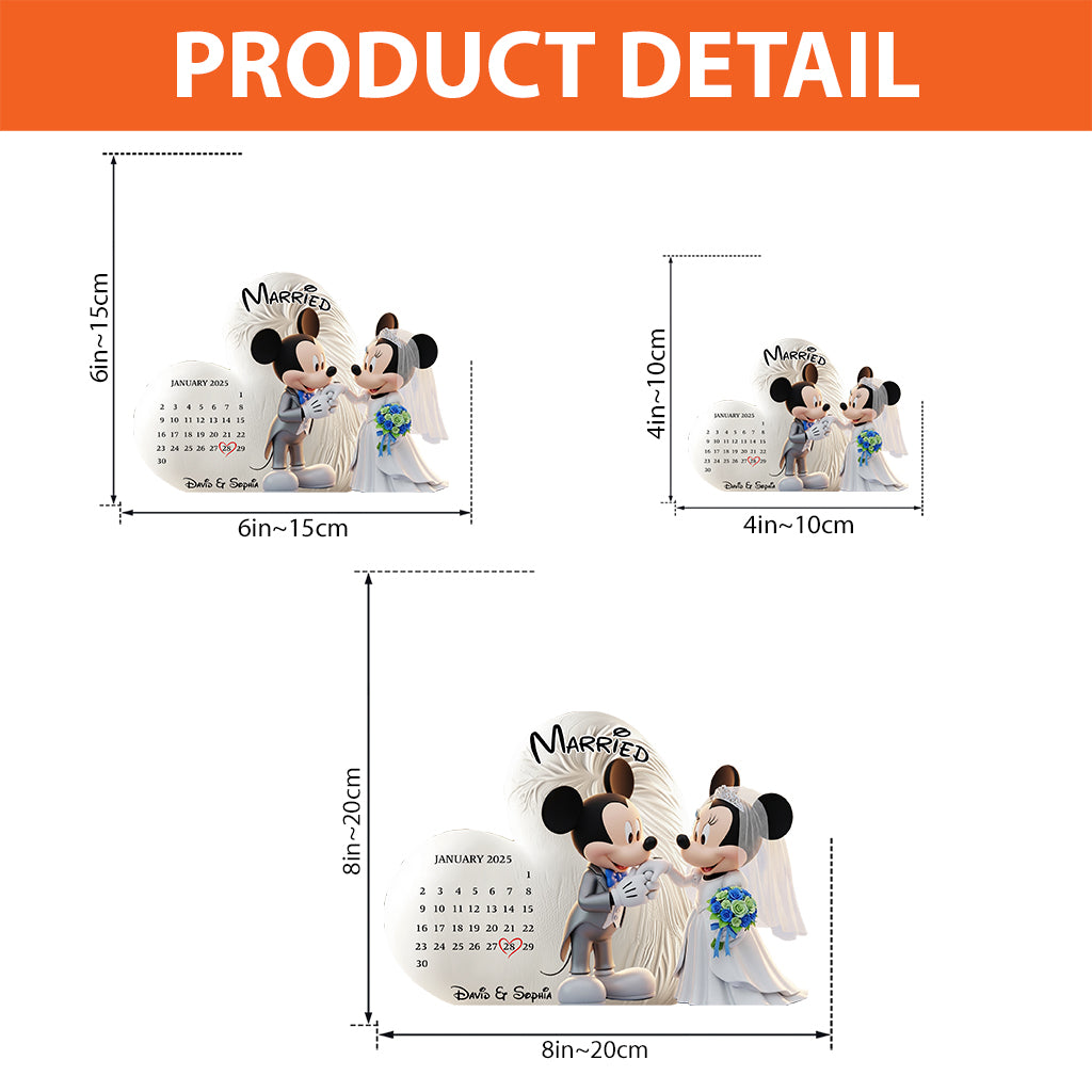 Happy Anniversary My Love - Personalized Mouse Custom Shaped Acrylic Plaque