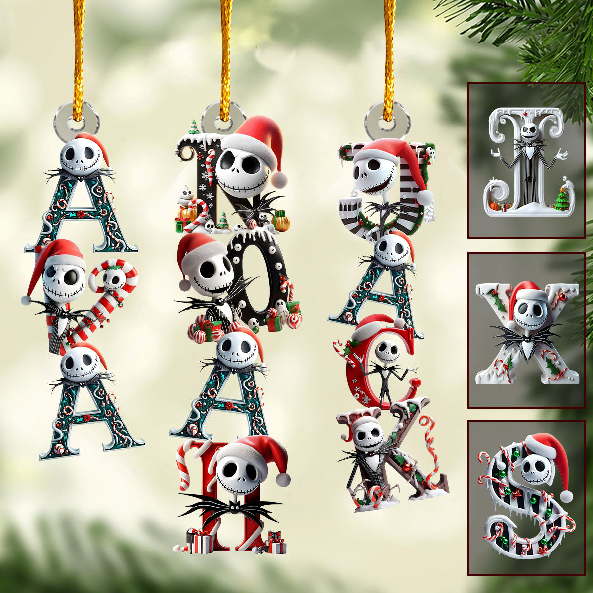 The Nightmare Name Letter - Personalized Nightmare Transparent Ornament