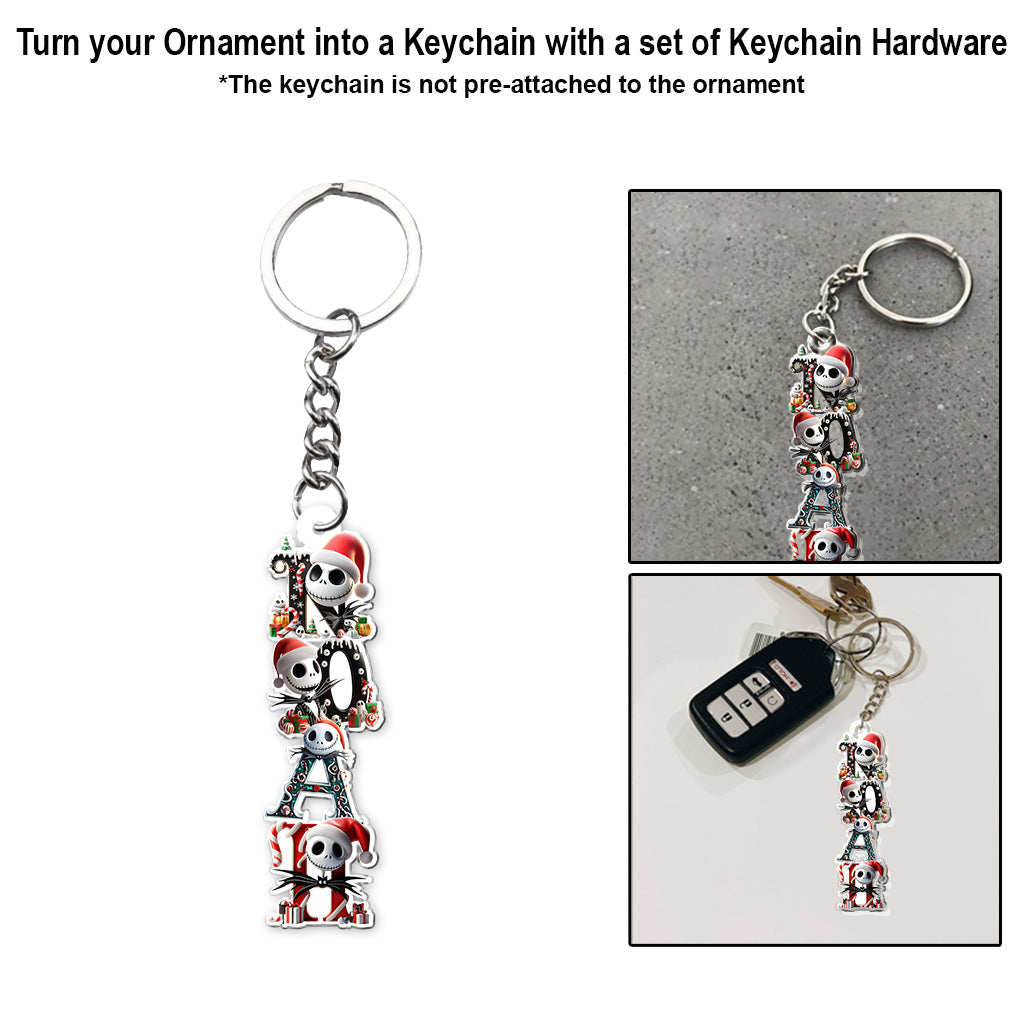 The Nightmare Name Letter - Personalized Nightmare Transparent Ornament