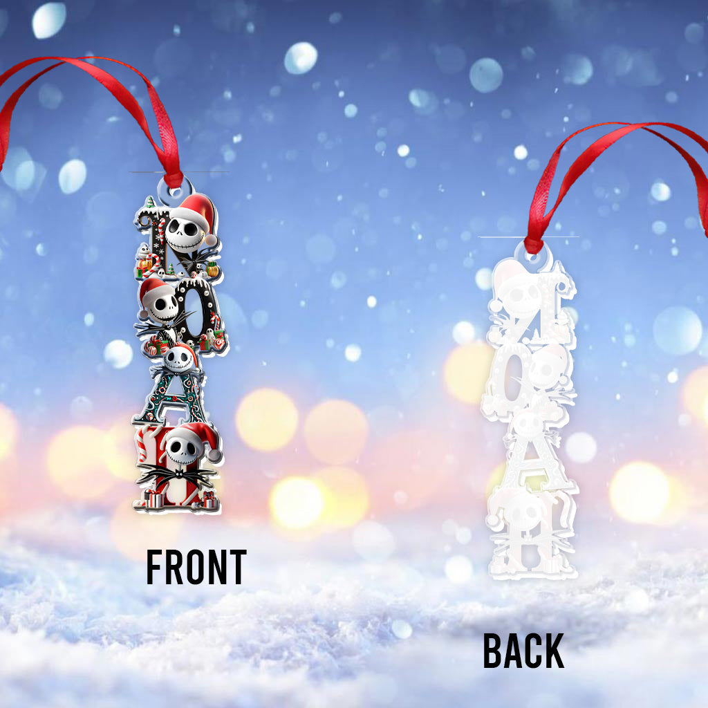 The Nightmare Name Letter - Personalized Nightmare Transparent Ornament