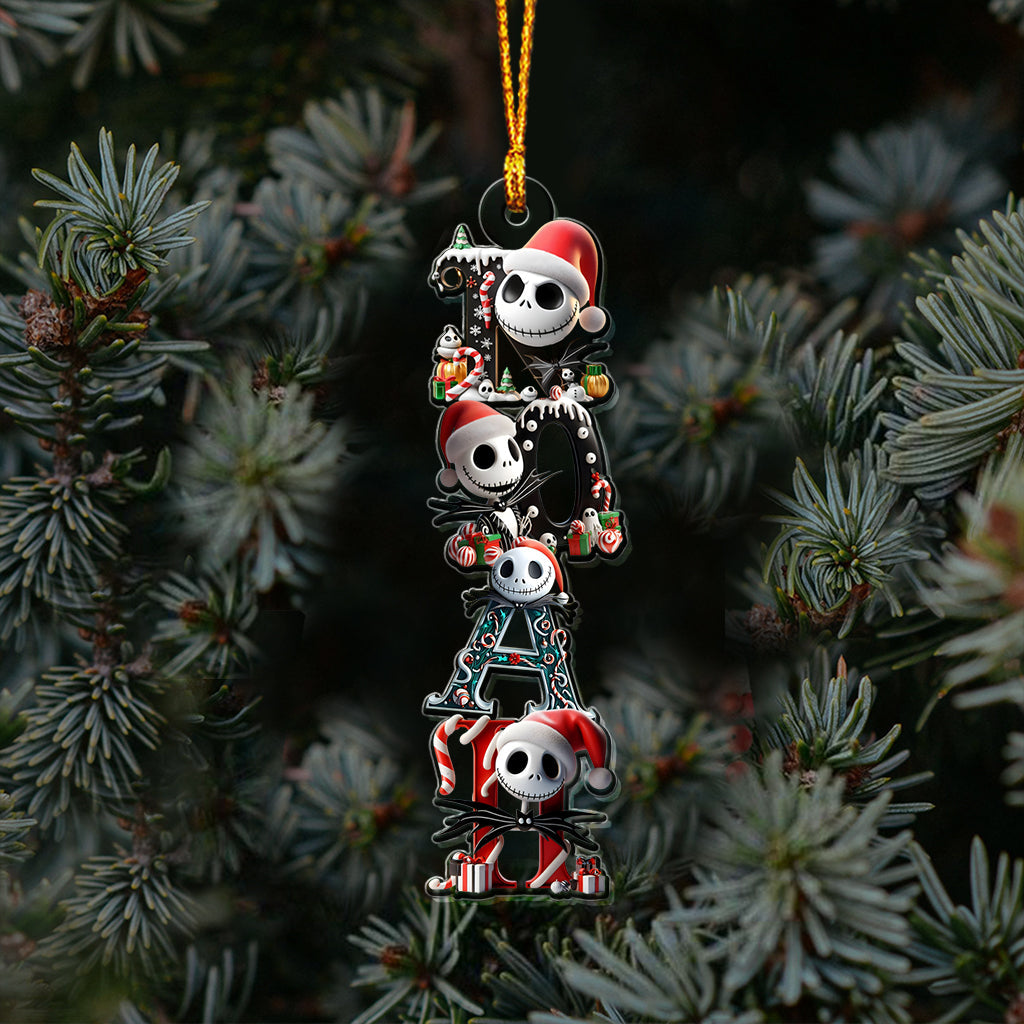 The Nightmare Name Letter - Personalized Nightmare Transparent Ornament