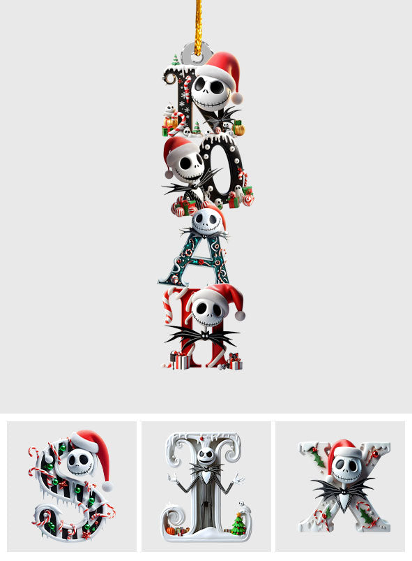 The Nightmare Name Letter - Personalized Nightmare Transparent Ornament