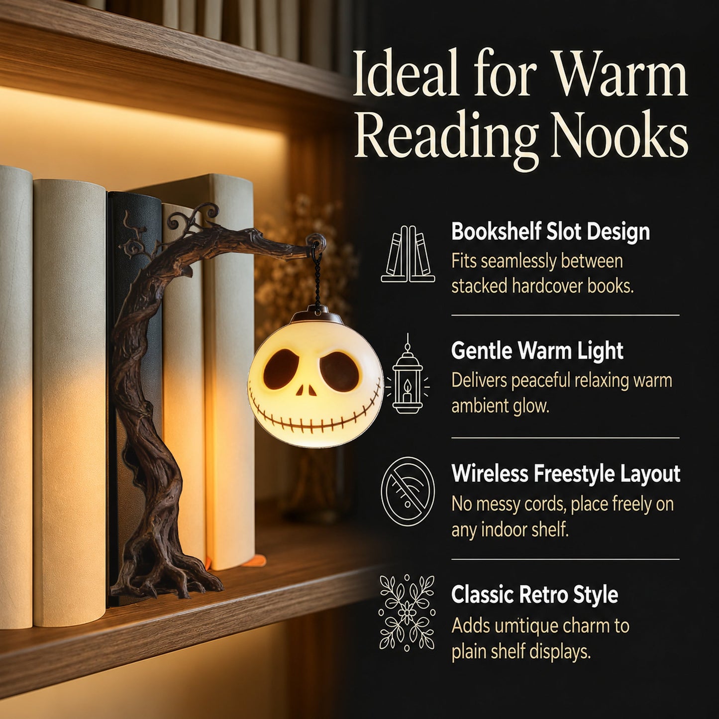 Nightmare - Personalized Nightmare Bookshelf Lamp
