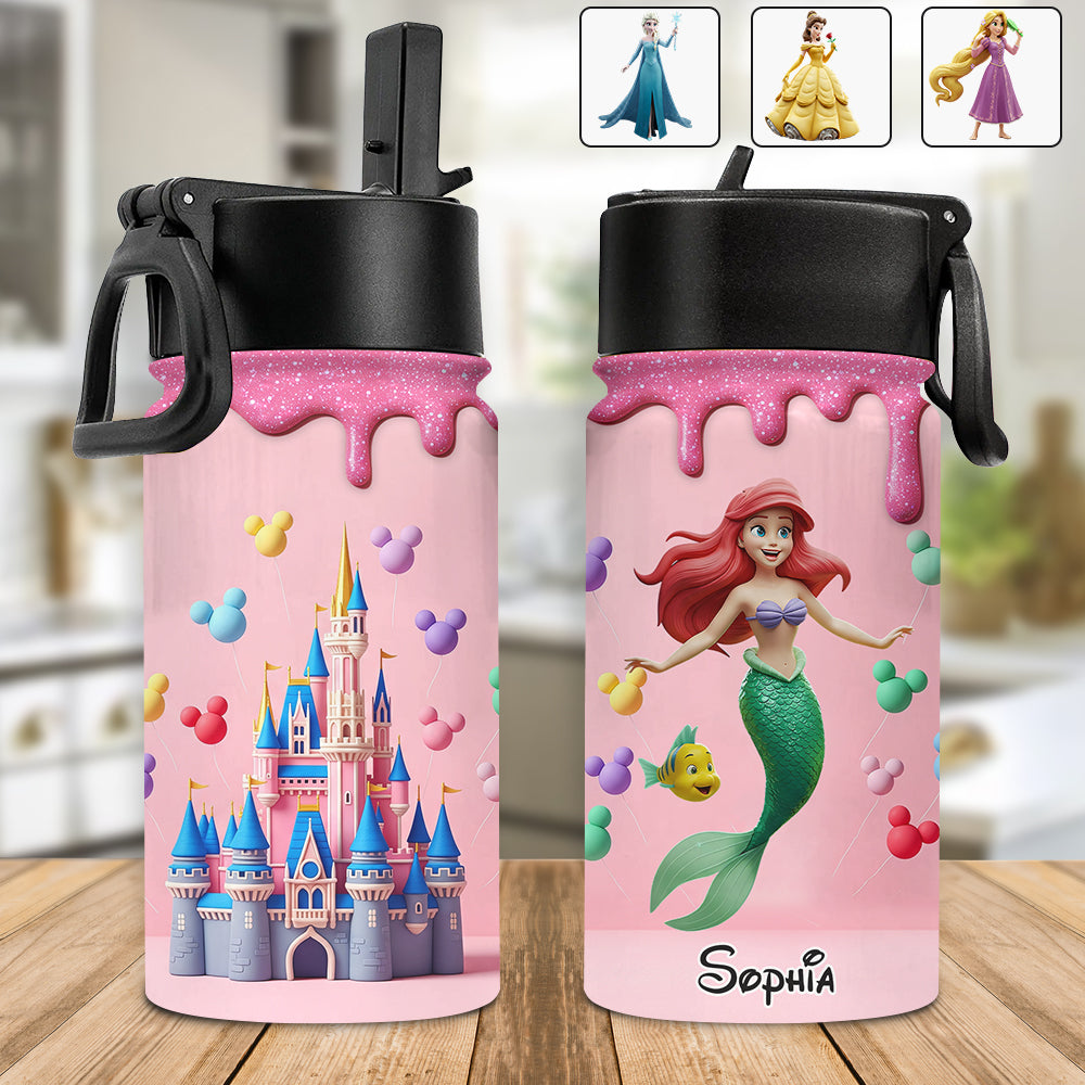 Magical Princess - Personalized Mouse Kids Water Bottle