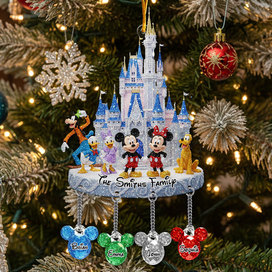 Our Family - Personalized Mouse Ornament With Charm