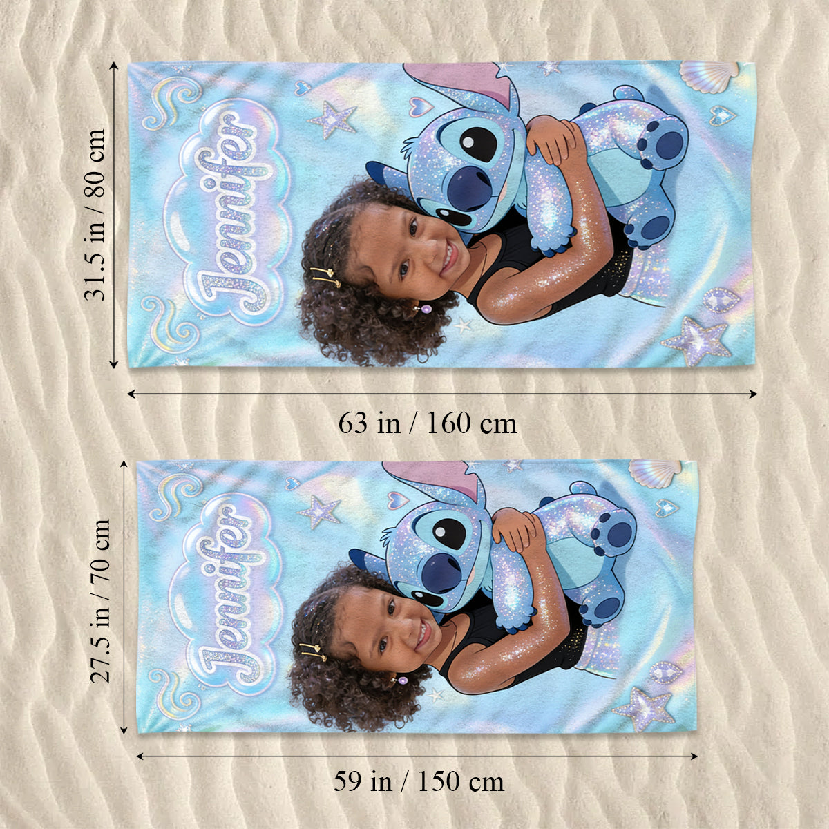 Cute Cartoon - Personalized Mouse Quick-dry Beach Towel/ Bath Towel