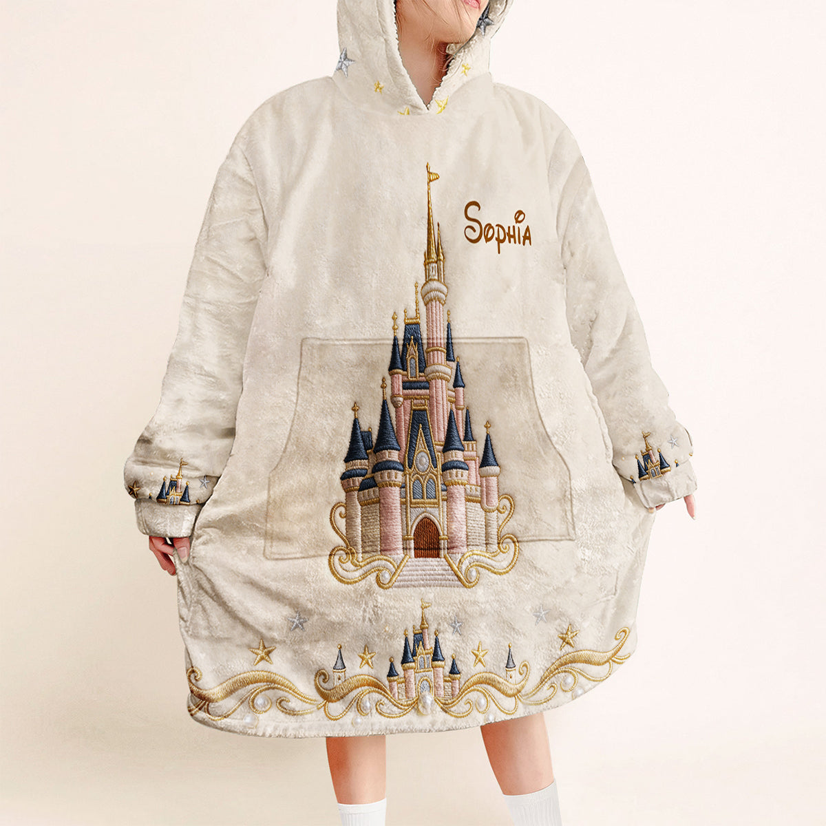 Magic Castle - Personalized Dream Trip Blanket Hoodie