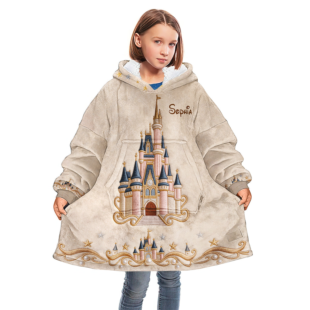 Magic Castle - Personalized Dream Trip Blanket Hoodie