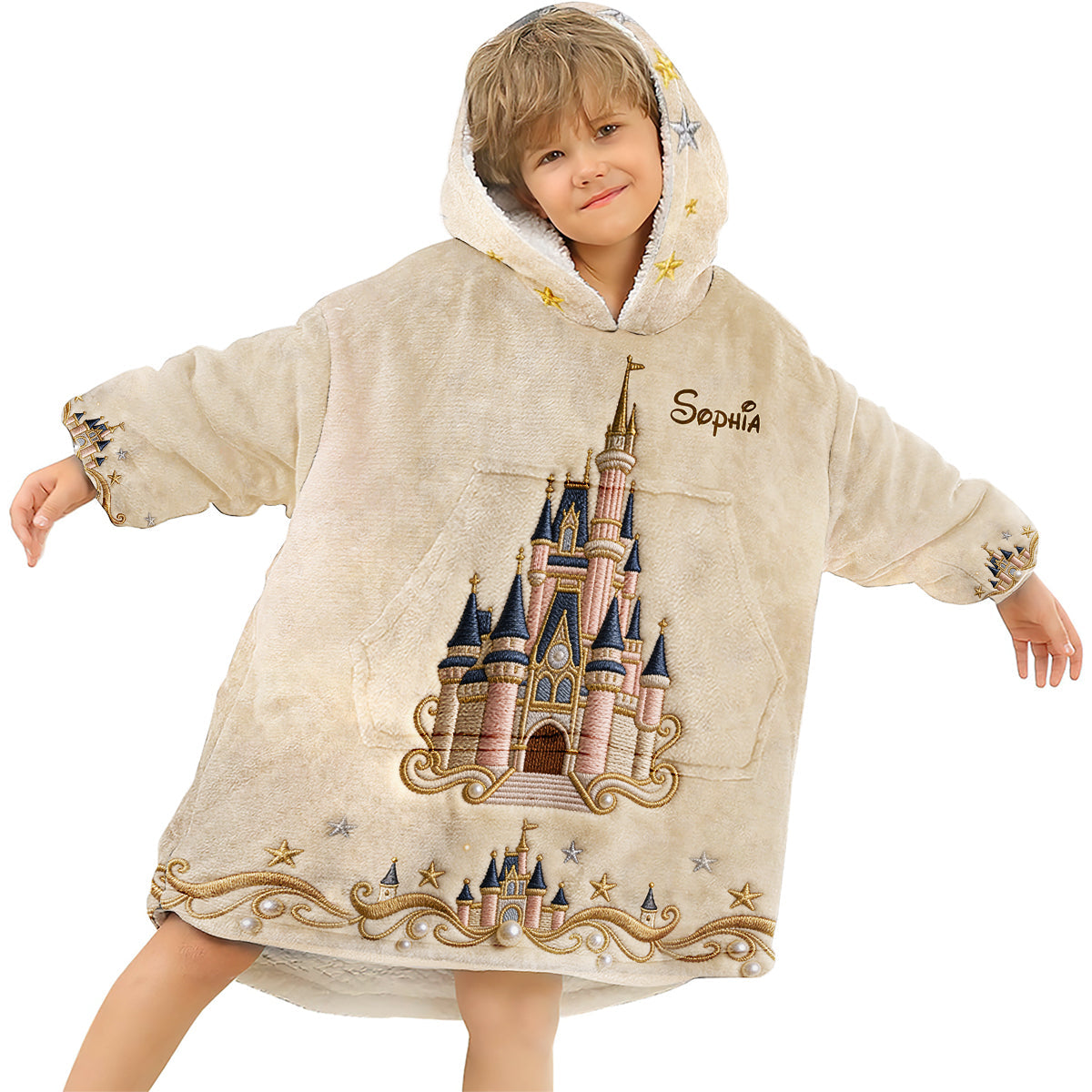 Magic Castle - Personalized Dream Trip Blanket Hoodie