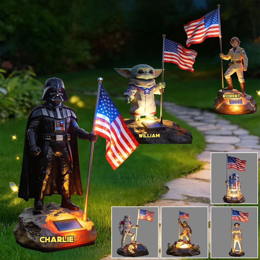 May The 250th Be With You - Personalized The Force Solar Acrylic Light