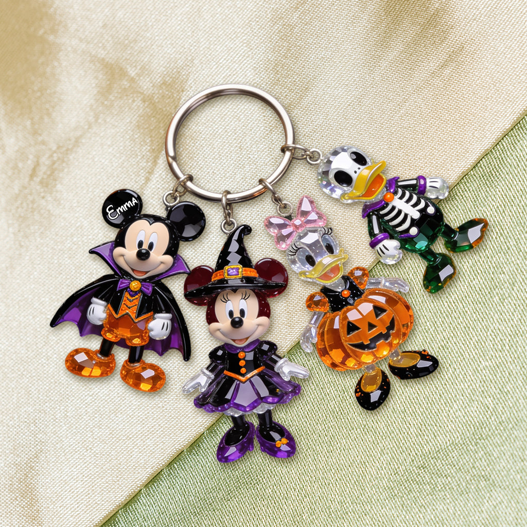 Halloween Vibes - Personalized Mouse Premium Keychain With Charms