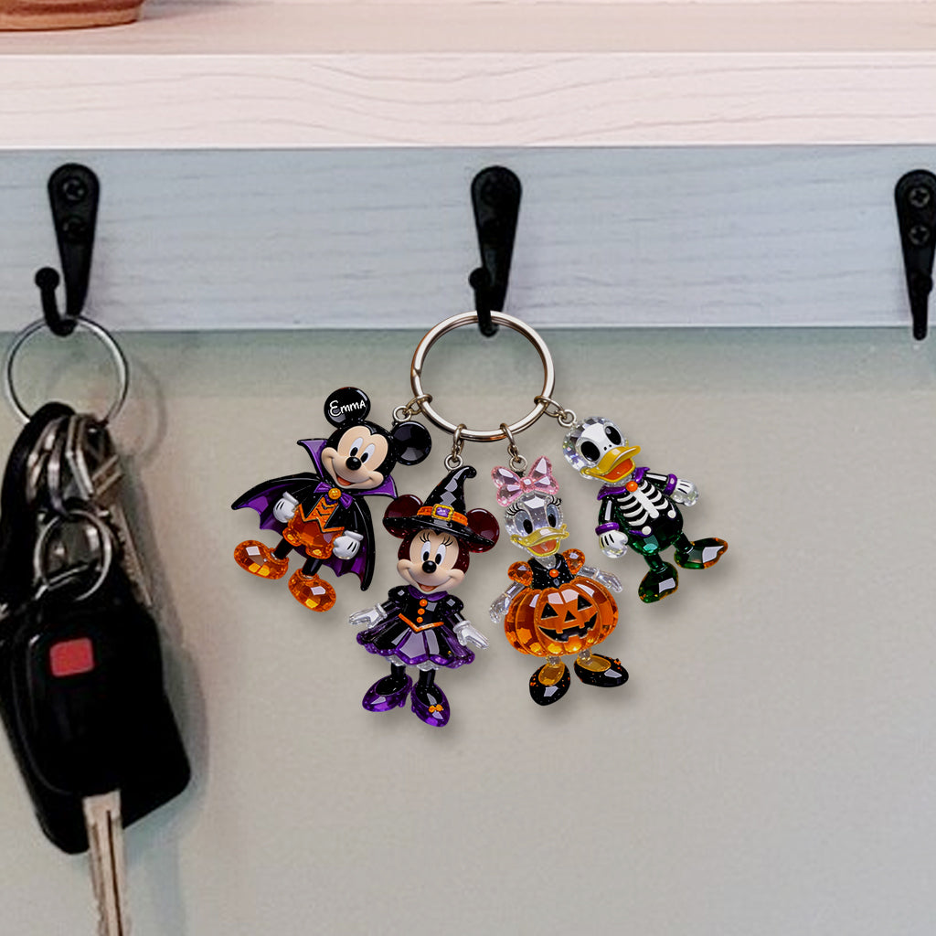 Halloween Vibes - Personalized Mouse Premium Keychain With Charms