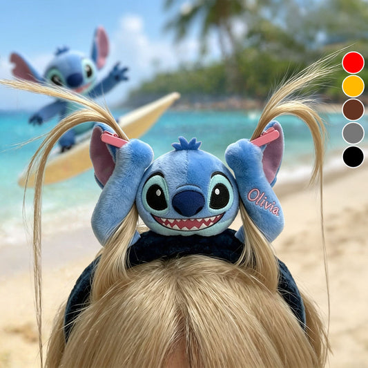 Funny Alien - Personalized Ohana Shaped Leather Headband