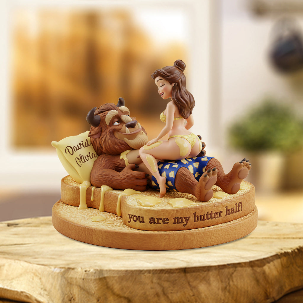 You Are My Butter Half - Personalized Beauty And The Beast Custom Shaped Acrylic Plaque
