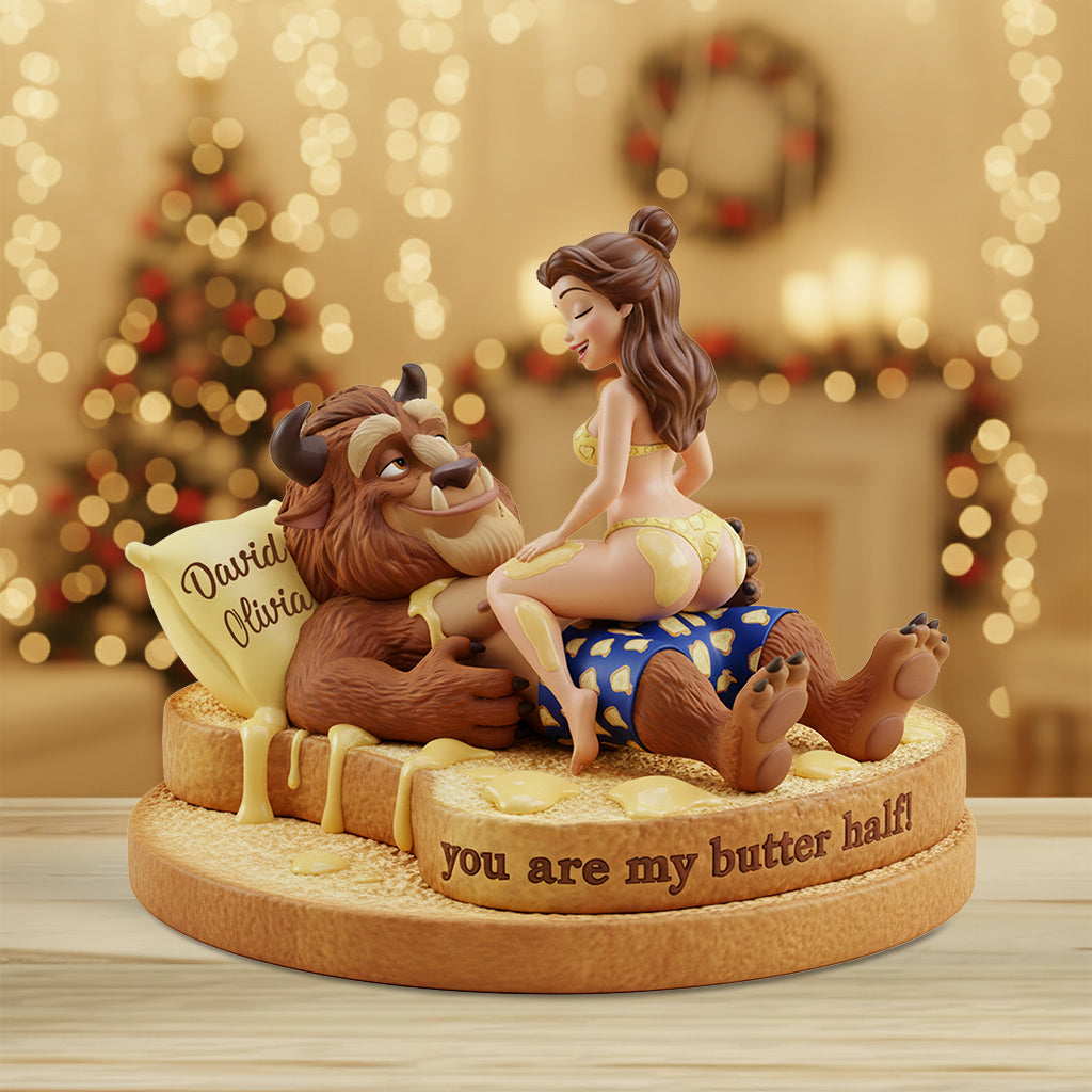 You Are My Butter Half - Personalized Beauty And The Beast Custom Shaped Acrylic Plaque