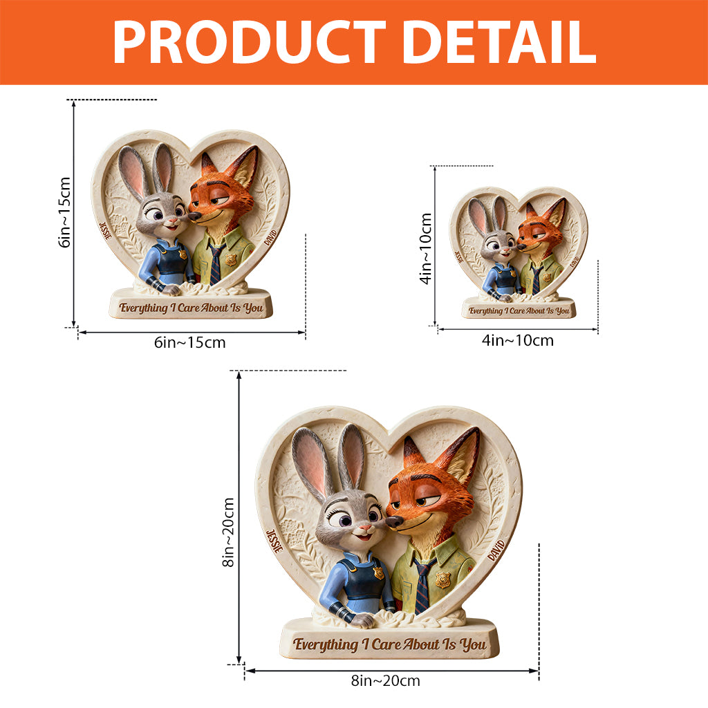Everything I Care About Is You - Personalized Mouse Custom Shaped Acrylic Plaque