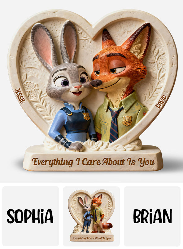 Everything I Care About Is You - Personalized Mouse Custom Shaped Acrylic Plaque