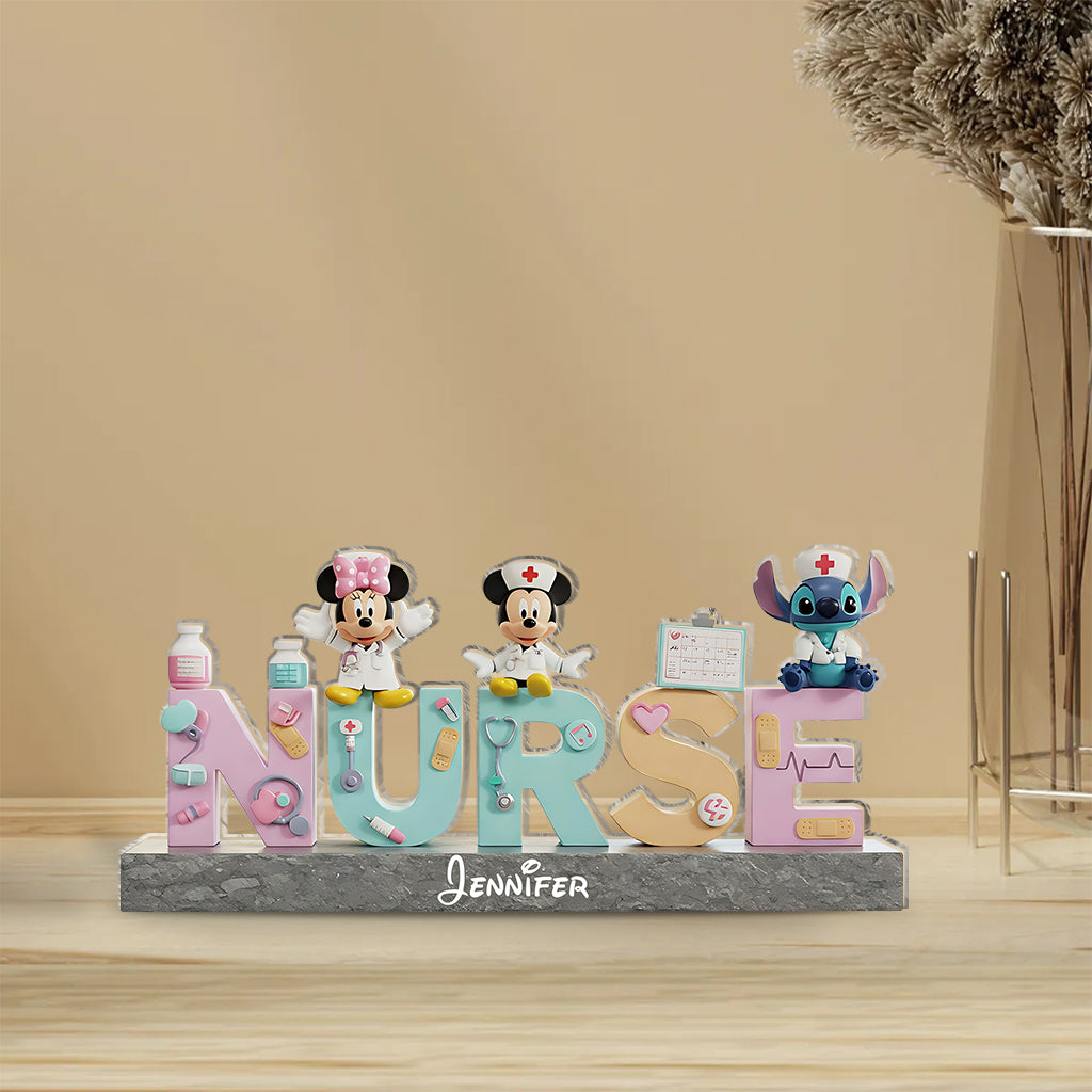 Nurse Life - Personalized Mouse Custom Shaped Acrylic Plaque