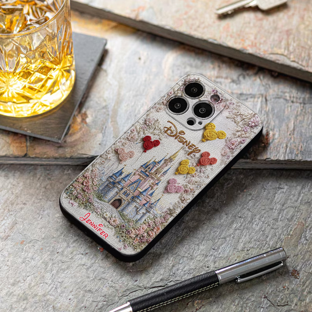 Magical Castle - Personalized Mouse Leather Phone Case