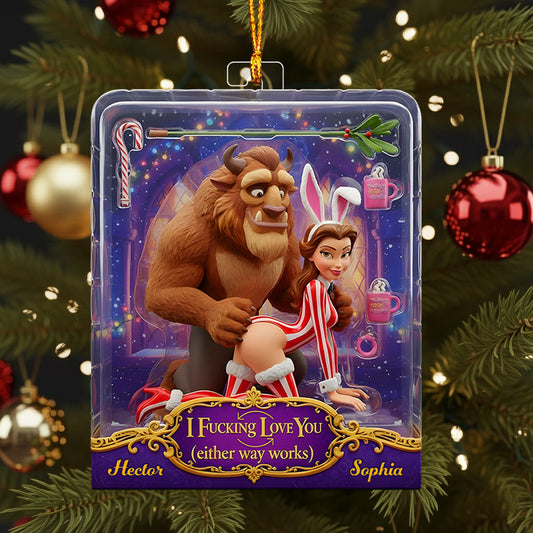 Naughty & Nice Toy-Box - Personalized Beauty And The Beast Ornament