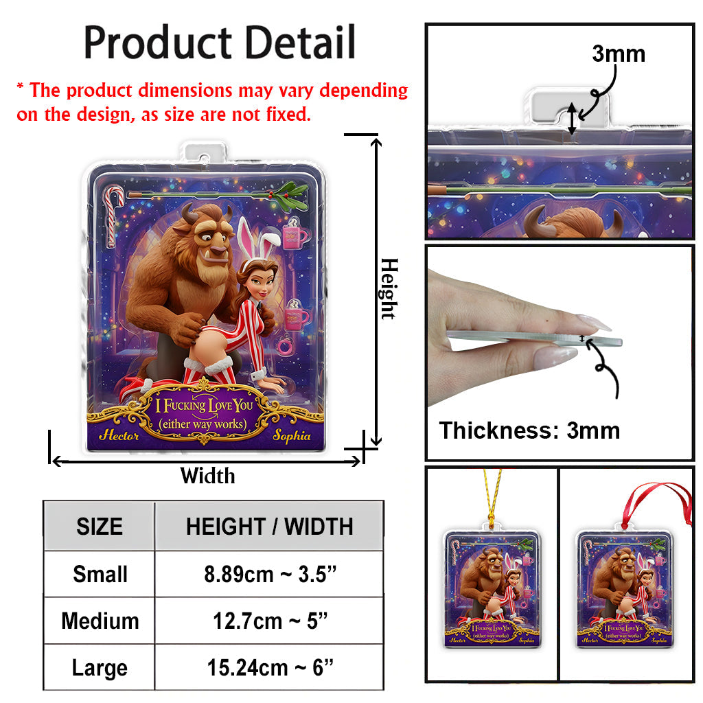 Naughty & Nice Toy-Box - Personalized Beauty And The Beast Ornament