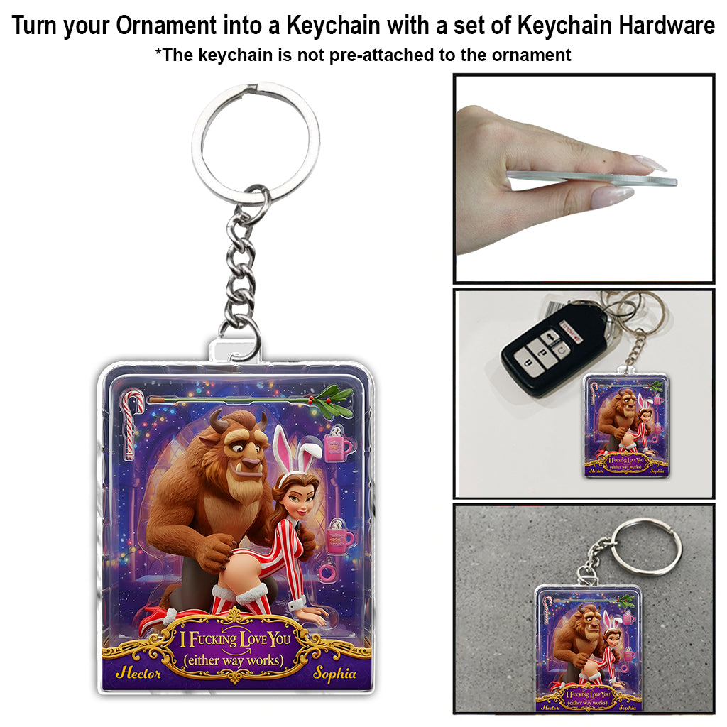 Naughty & Nice Toy-Box - Personalized Beauty And The Beast Ornament