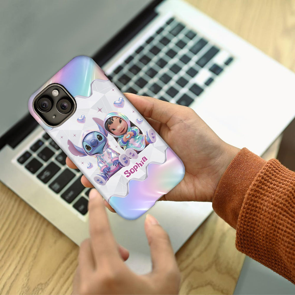 Hologram Ohana Monster - Personalized Ohana Full Print Phone Case