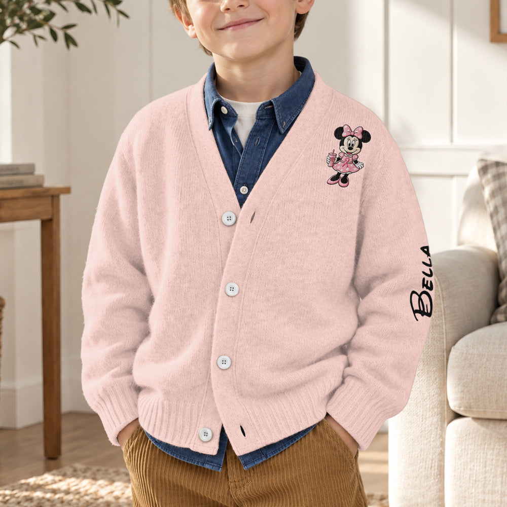 Fight Like A Girl - Personalized Breast Cancer Awareness Cardigan Sweater