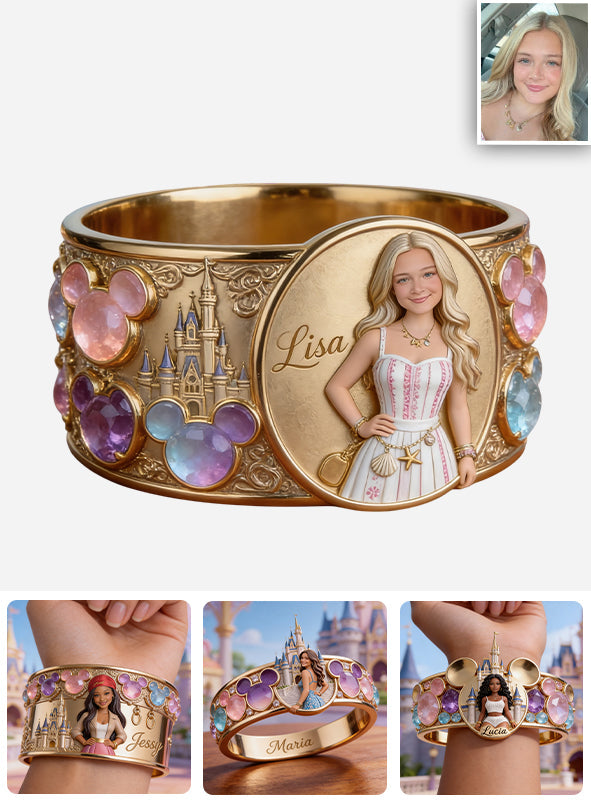 Magical Trip - Personalized Dream Trip Shaped Cuff Bracelet