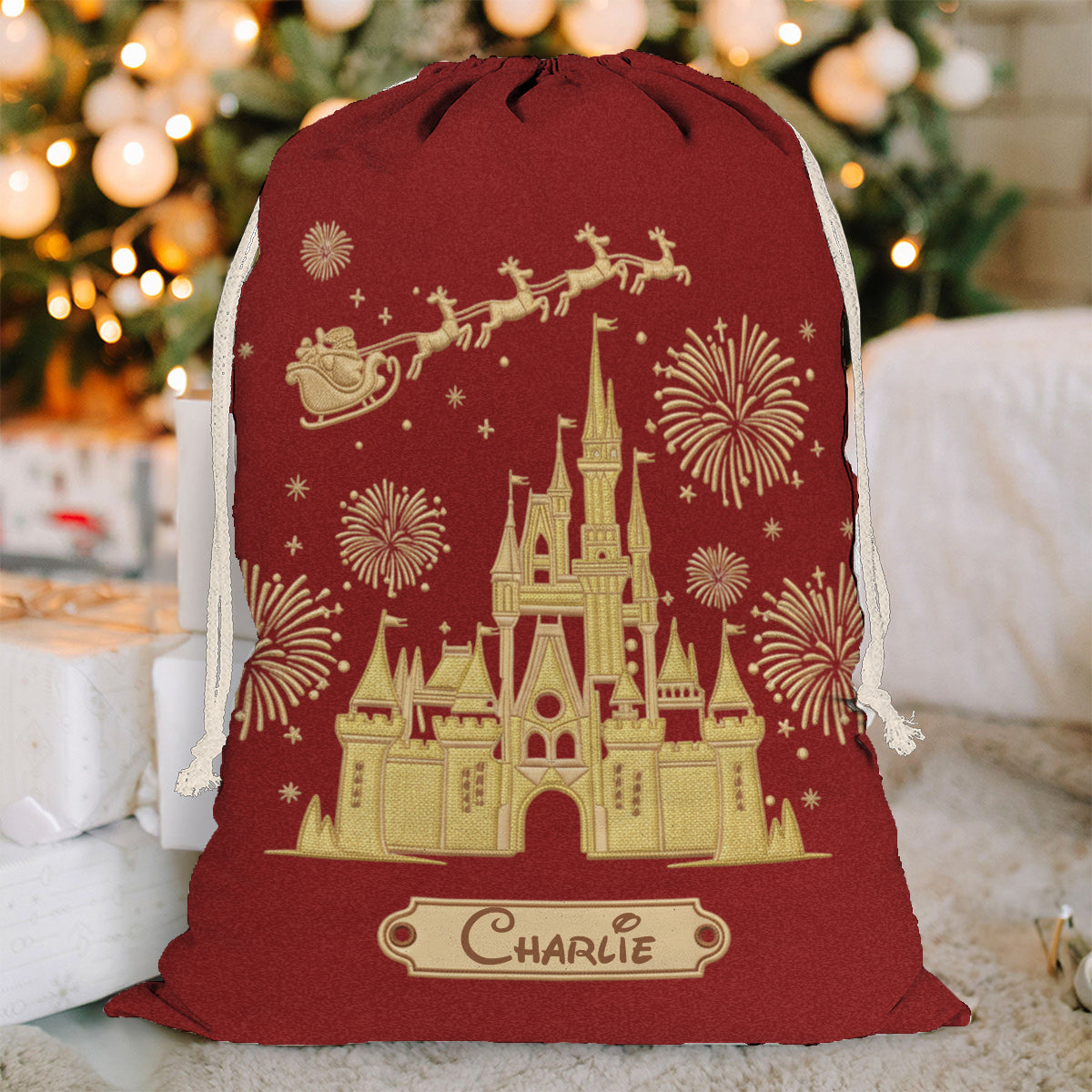 Magical Santa Sacks Delivery - Personalized Mouse Christmas Sack