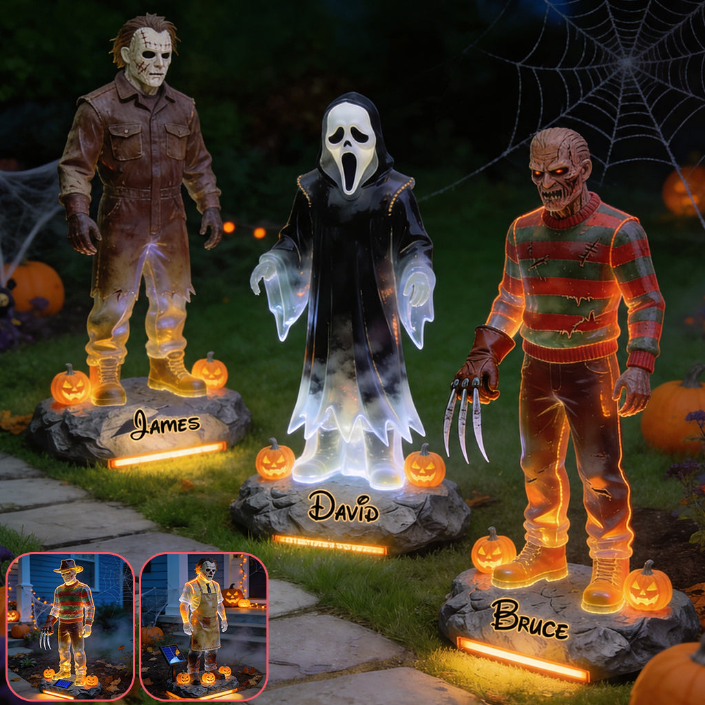 Come In If You Dare - Personalized Horror Character Solar Acrylic Light