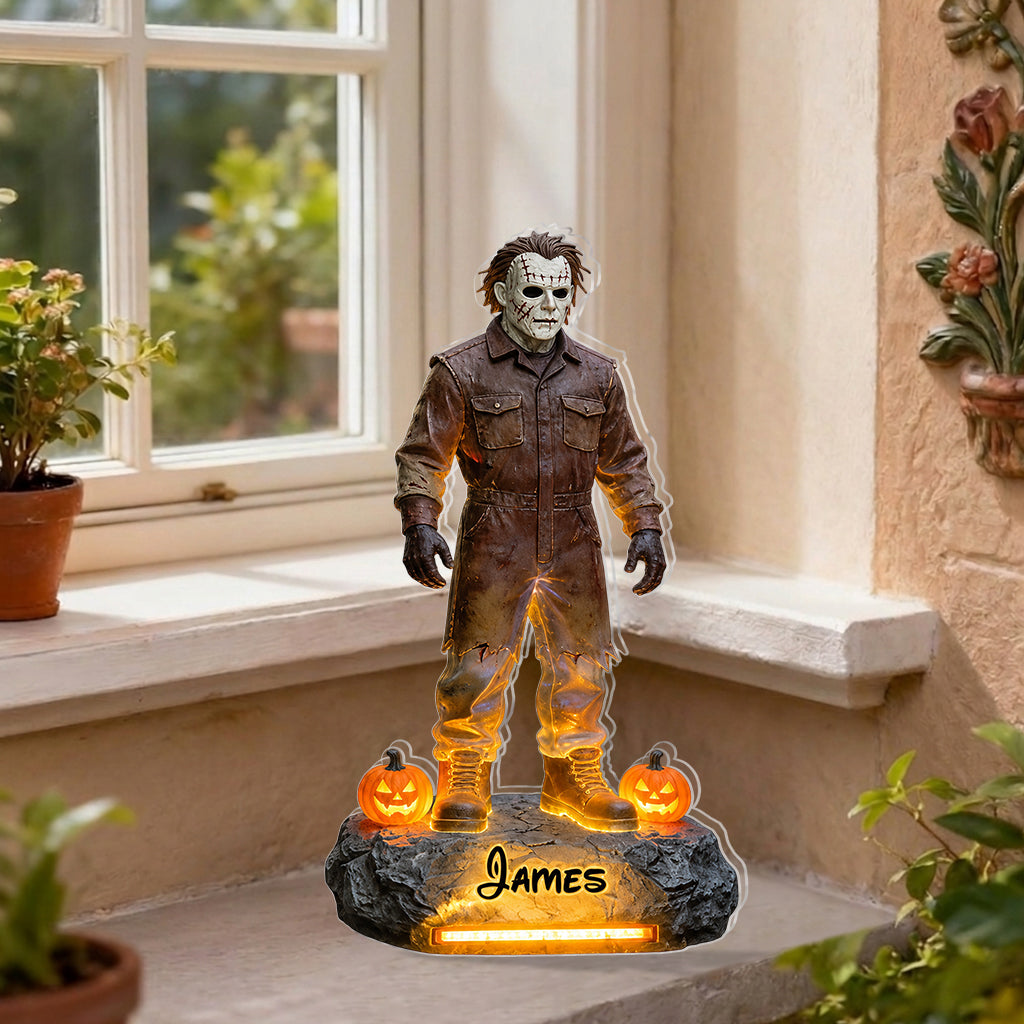 Come In If You Dare - Personalized Horror Character Solar Acrylic Light
