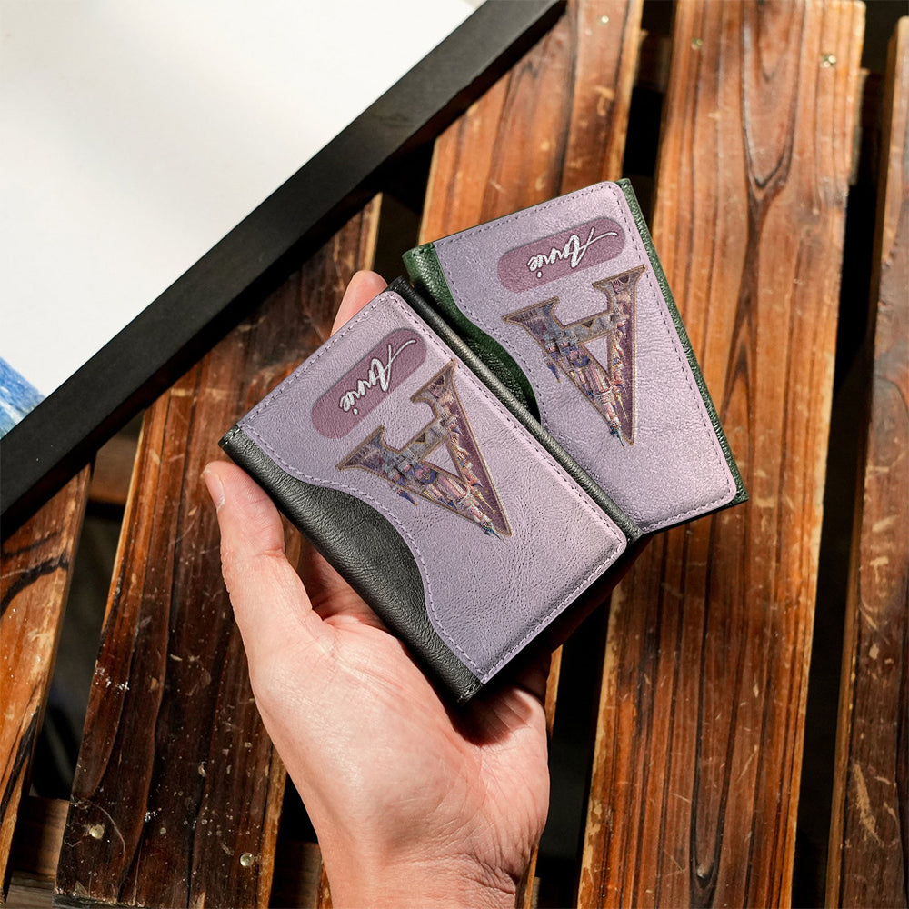 Magical Castle Custom Letter Alphabet - Personalized Mouse Magsafe Wallet