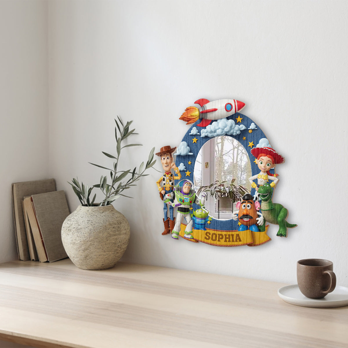 To Infinity And Beyond - Personalized Mouse Wall Hanging Mirror