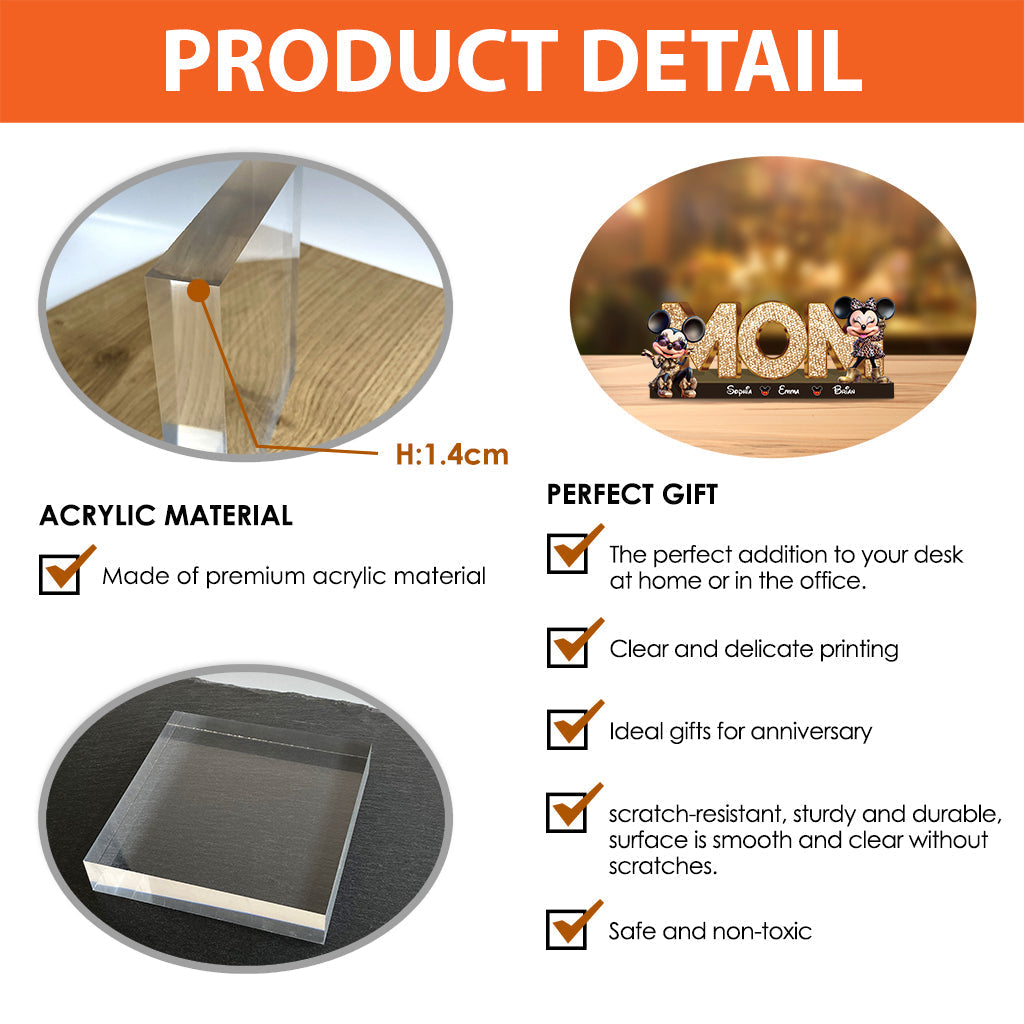 Magical Mom - Personalized Mouse Custom Shaped Acrylic Plaque