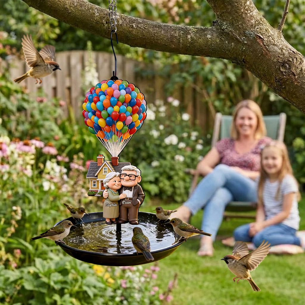 You Are My Greatest Adventure - Personalized Up Movie Couple Bird Feeder/ Bath