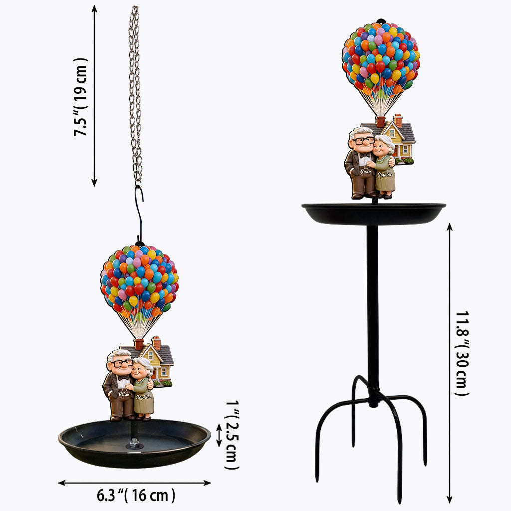 You Are My Greatest Adventure - Personalized Up Movie Couple Bird Feeder/ Bath