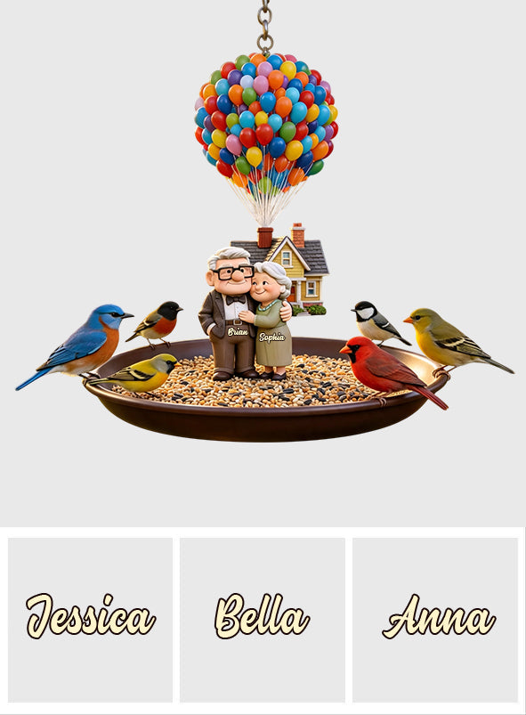 You Are My Greatest Adventure - Personalized Up Movie Couple Bird Feeder/ Bath