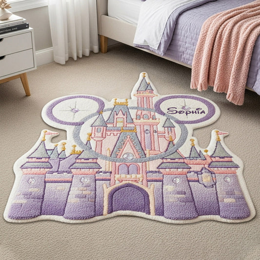 Magical Castle - Personalized Mouse Shaped Doormat/ Rug