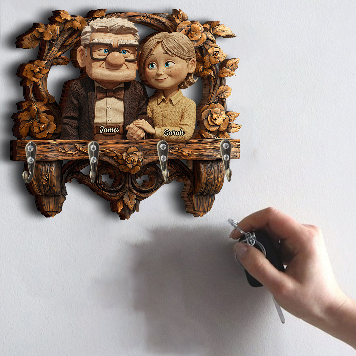 You Are My Greastest Adventure - Personalized Mouse Custom Shaped Key Rack