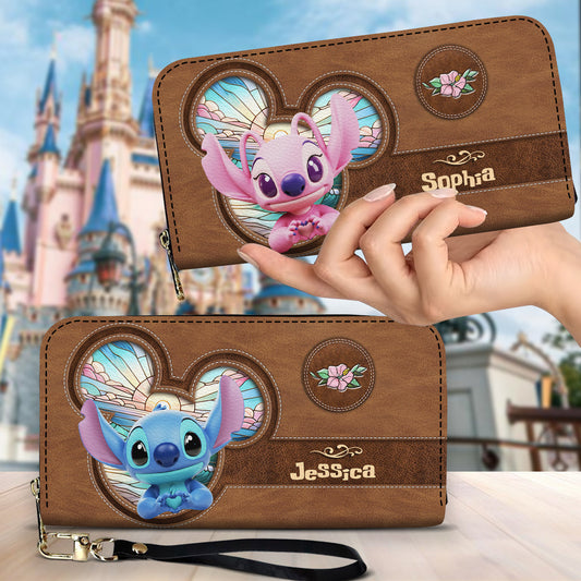 Ohana Means Family - Personalized Ohana Leather Long Wallet