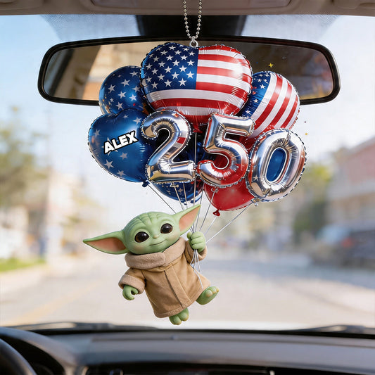Hanging Balloons Baby Cute 250 - Personalized The Force Transparent Car Ornament