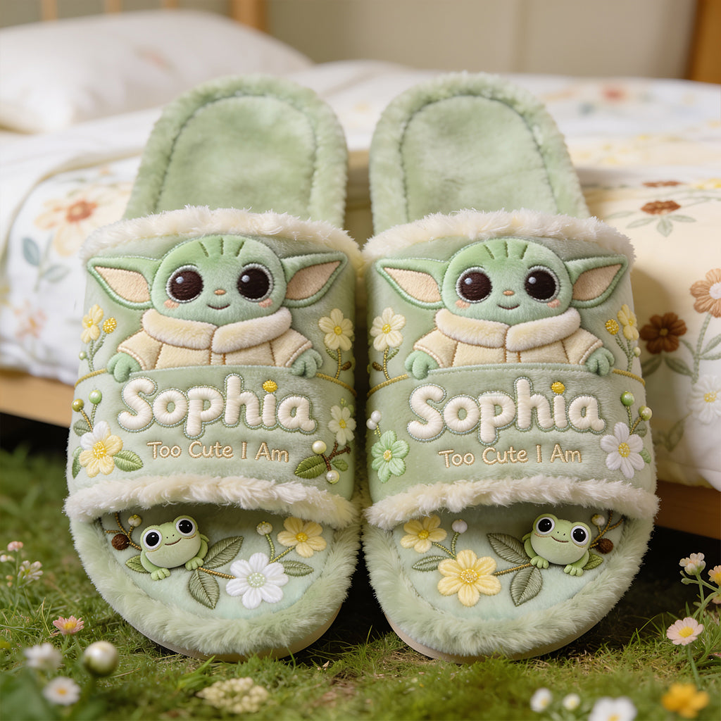 Too Cute I Am - Personalized The Force Open-Toe Slippers