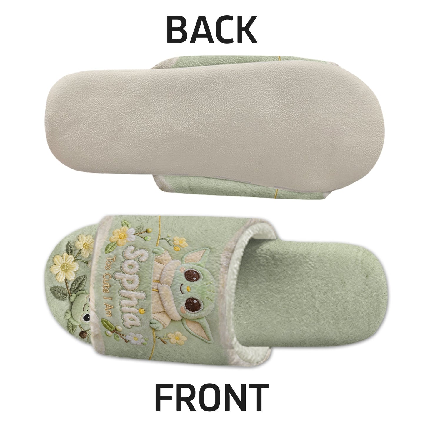Too Cute I Am - Personalized The Force Open-Toe Slippers
