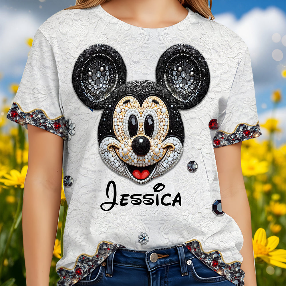 Mouse Ears Kind Of Girl - Personalized Mouse All Over Shirt