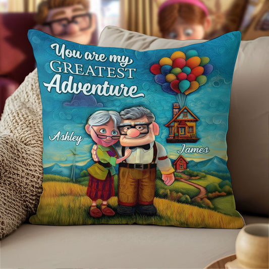 Couple Gift You Are My Greatest Adventure - Personalized Couple Throw Pillow