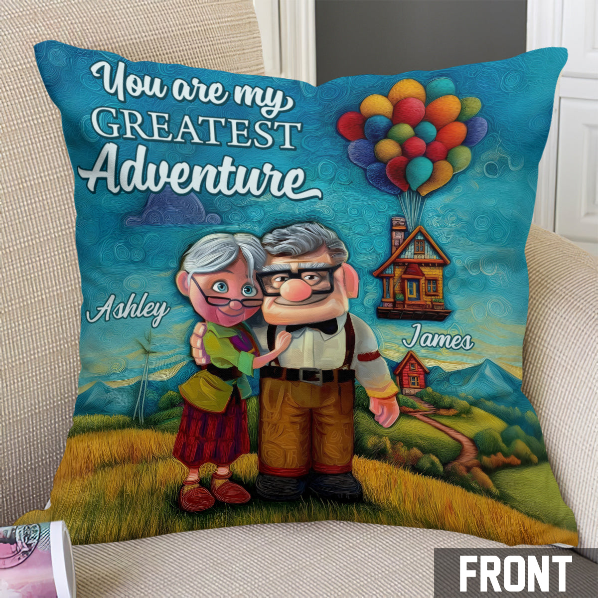 Couple Gift You Are My Greatest Adventure - Personalized Couple Throw Pillow
